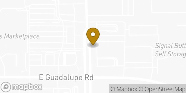 Map showing the location of Aldi in Mesa, AZ 85209