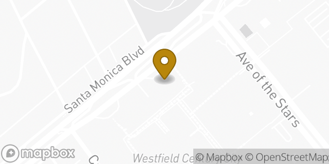 Map showing the location of Equinox Century City in Los Angeles, CA 90067