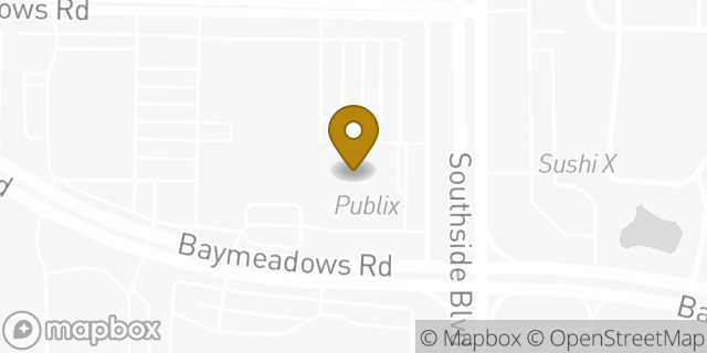 Map showing the location of Publix in Jacksonville, FL 32256