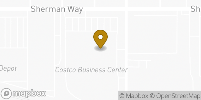 Map showing the location of Costco in Los Angeles, CA 91605