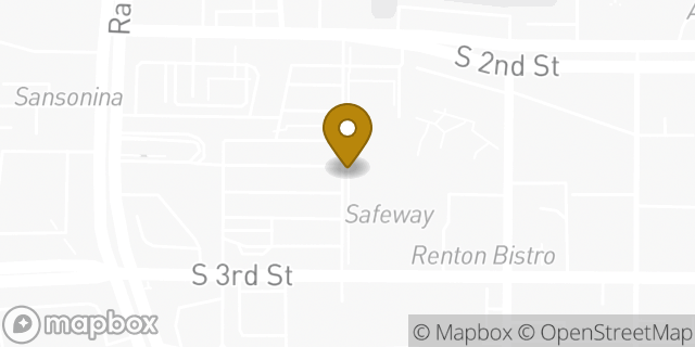 Map showing the location of Amazon Locker - Acorn in Renton, WA 98057