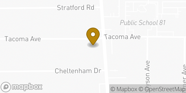 Map showing the location of 7-Eleven in Buffalo, NY 14216