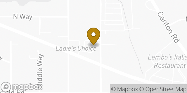 Map showing the location of Dunkin' in Akron, OH 44312