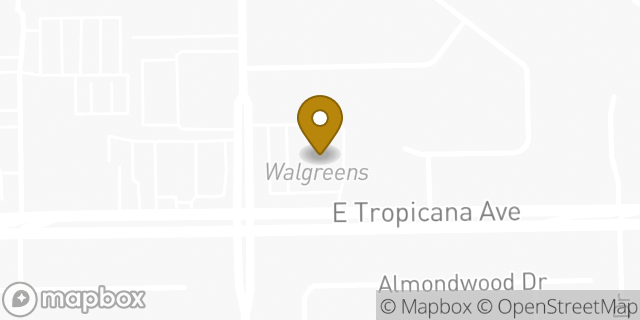 Map showing the location of Walgreens in Las Vegas, NV 89121