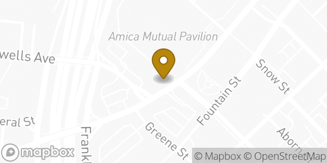 Map showing the location of Starbucks in Providence, RI 02903