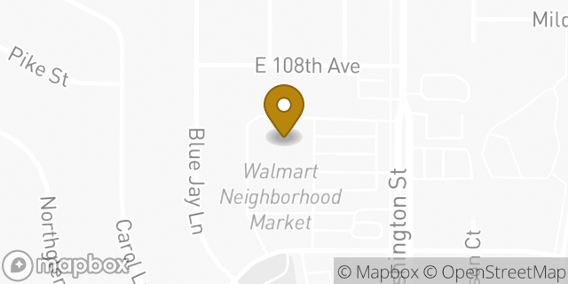 Map showing the location of Walmart Neighborhood Market in Northglenn, CO 80233