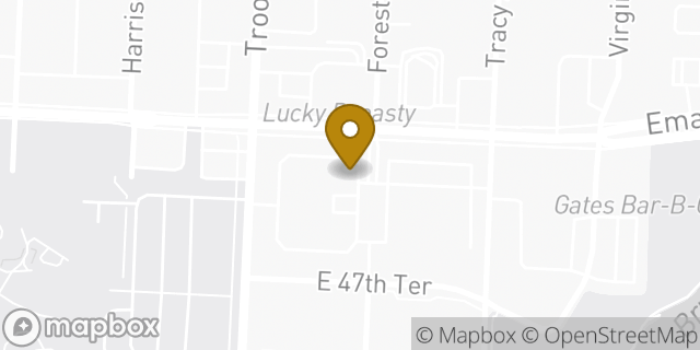Map showing the location of Subway in Kansas City, MO 64110