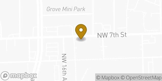 Map showing the location of Subway in Miami, FL 33125