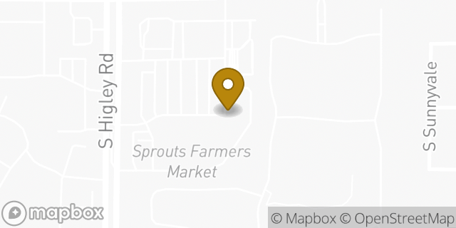 Map showing the location of The UPS Store in Mesa, AZ 85206