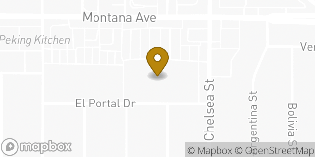 Map showing the location of Albertsons in El Paso, TX 79903