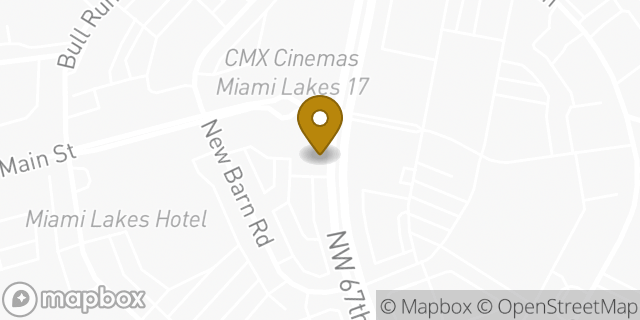 Map showing the location of Dunkin' in Miami Lakes, FL 33014