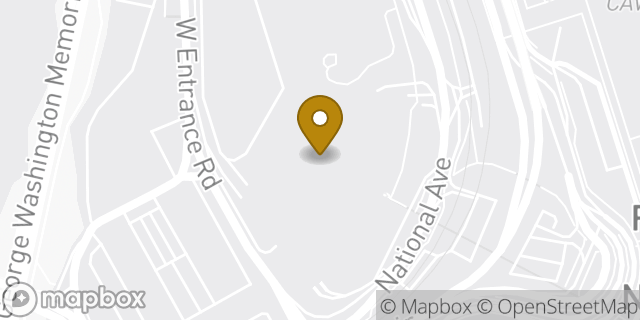 Map showing the location of National Car Rental in Arlington, VA 22202