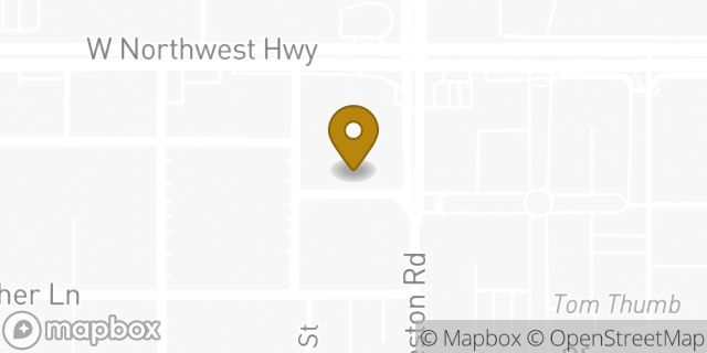 Map showing the location of Baskin-Robbins in Dallas, TX 75225