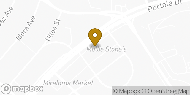 Map showing the location of Starbucks in San Francisco, CA 94127