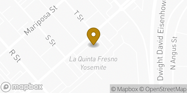 Map showing the location of La Quinta Inn Fresno Yosemite in Fresno, CA 93721
