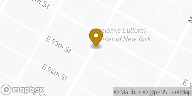 Map showing the location of Dunkin Donuts in New York, NY 10128