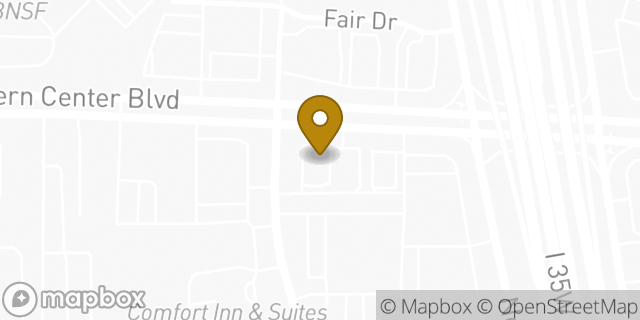 Map showing the location of Whataburger in Fort Worth, TX 76131