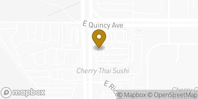 Map showing the location of Starbucks in Aurora, CO 80015