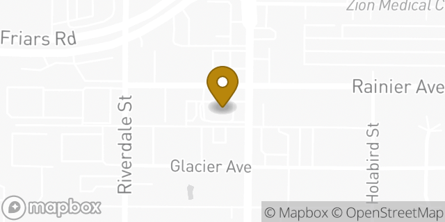 Map showing the location of McDonald's in San Diego, CA 92120
