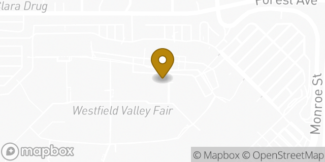 Map showing the location of J.Crew in San Jose, CA 95050