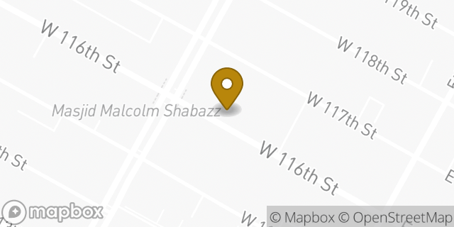 Map showing the location of The UPS Store in New York, NY 10026