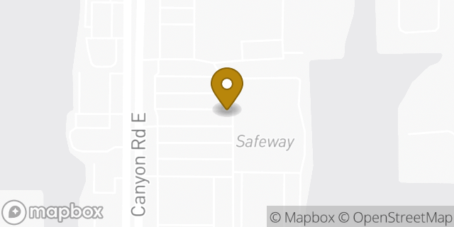 Map showing the location of Starbucks in Puyallup, WA 98373