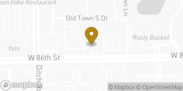 Map showing the location of Starbucks in Indianapolis, IN 46260