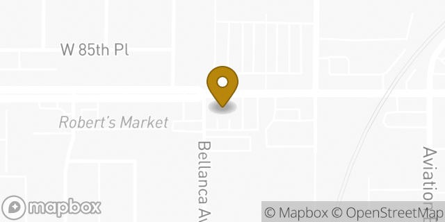 Map showing the location of Papa Johns Pizza in Los Angeles, CA 90045