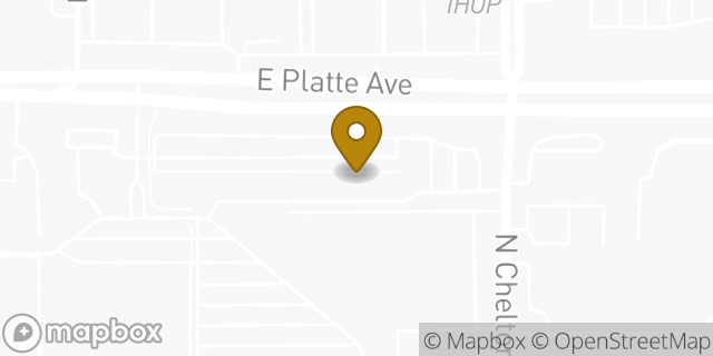 Map showing the location of Coinme in Colorado Springs, CO 80909