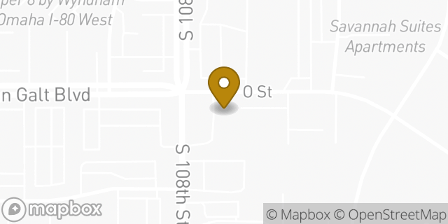 Map showing the location of QuikTrip in Omaha, NE 68137