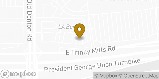 Map showing the location of Whataburger in Carrollton, TX 75006