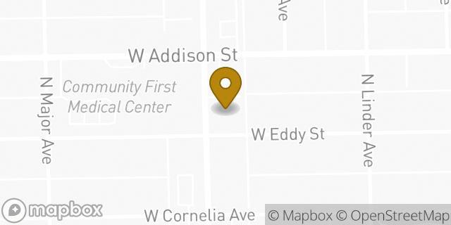 Map showing the location of Citibank in Chicago, IL 60634