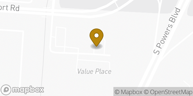 Map showing the location of McDonald's in Colorado Springs, CO 80916