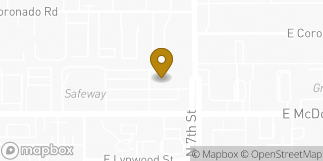 Map showing the location of The UPS Store in Phoenix, AZ 85004