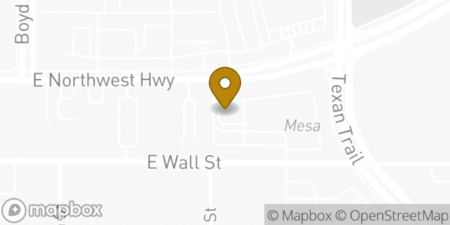 Map showing the location of Starbucks in Grapevine, TX 76051