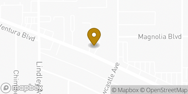 Map showing the location of Starbucks in Encino, CA 91316