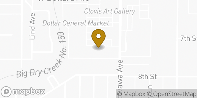 Map showing the location of Subway in Clovis, CA 93612