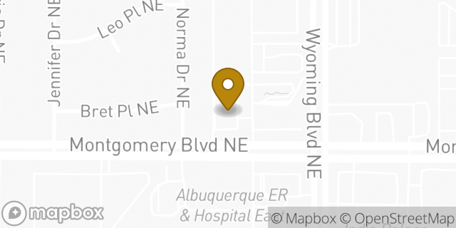 Map showing the location of McDonald's in Albuquerque, NM 87109
