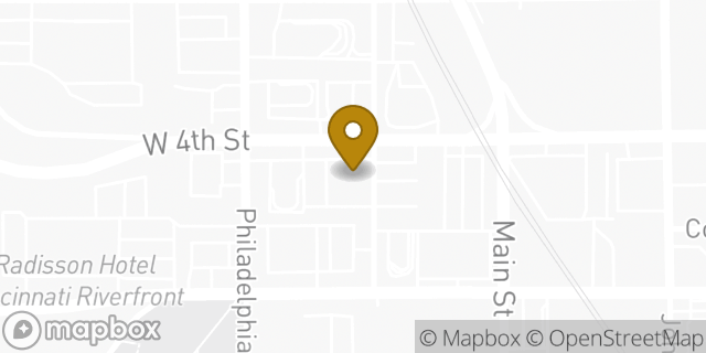 Map showing the location of Chipotle Mexican Grill in Covington, KY 41011