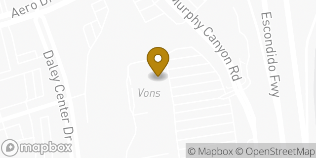 Map showing the location of Vons in San Diego, CA 92123