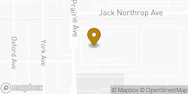 Map showing the location of Costco in Hawthorne, CA 90250