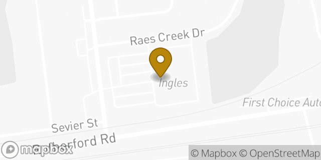 Map showing the location of Starbucks in Greenville, SC 29609