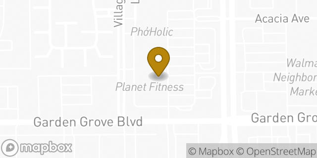 Map showing the location of Planet Fitness in Stanton, CA 90680