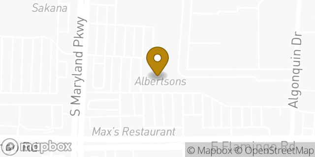 Map showing the location of Albertsons in Las Vegas, NV 89119