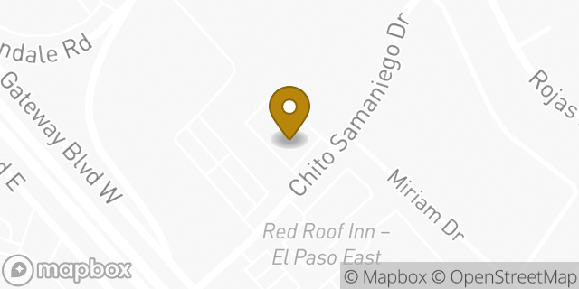 Map showing the location of Penske Truck Rental in El Paso, TX 79936