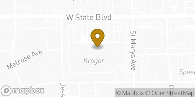 Map showing the location of Kroger in Fort Wayne, IN 46808