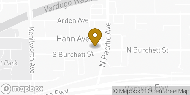 Map showing the location of Starbucks in Glendale, CA 91203