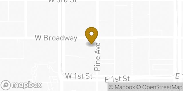 Map showing the location of WeWork The Hubb in Long Beach, CA 90802