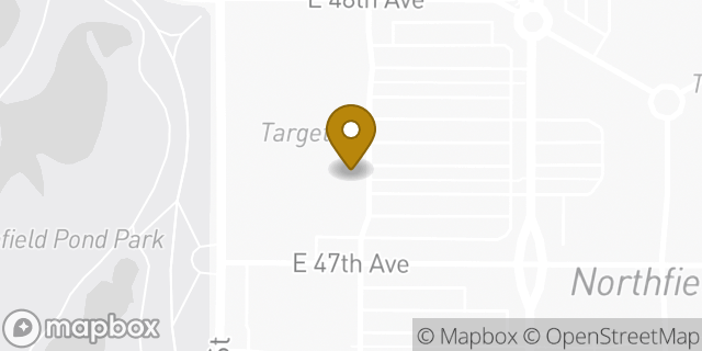 Map showing the location of Starbucks in Denver, CO 80238
