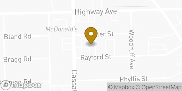 Map showing the location of AutoZone in Jacksonville, FL 32254